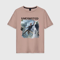 Футболка оверсайз женская UNCHARTED, цвет: пыльно-розовый