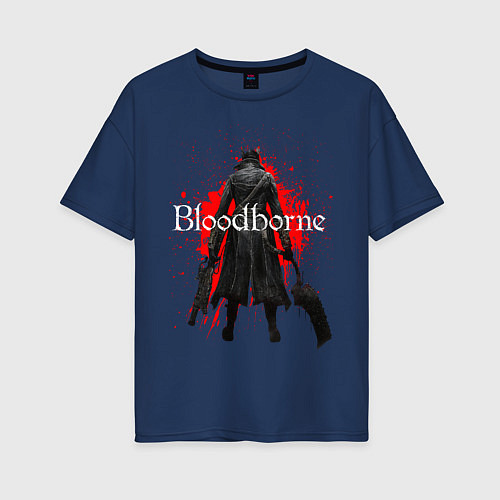 Женская футболка оверсайз Bloodborne / Тёмно-синий – фото 1
