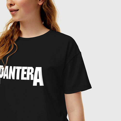 Женская футболка оверсайз PANTERA / Черный – фото 3