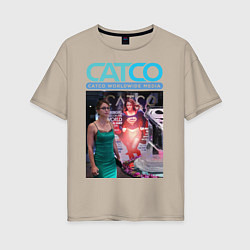 Женская футболка оверсайз Supergirl - CatCo