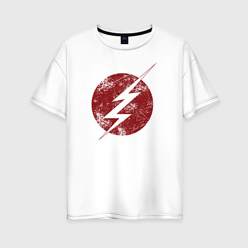 Женская футболка оверсайз The Flash logo / Белый – фото 1