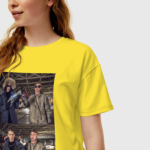 Женская футболка оверсайз Captain Cold & Heatwave / Желтый – фото 3