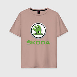 Женская футболка оверсайз Skoda