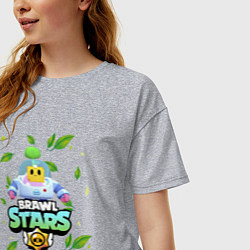 Футболка оверсайз женская Sprout Brawl Stars, цвет: меланж — фото 2