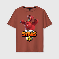 Футболка оверсайз женская Nita Brawl Stars, цвет: кирпичный