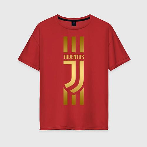 Женская футболка оверсайз JUVENTUS / Красный – фото 1