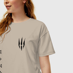 Футболка оверсайз женская ВЕДЬМАК, цвет: миндальный — фото 2