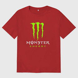 Футболка оверсайз женская MONSTER ENERGY, цвет: красный