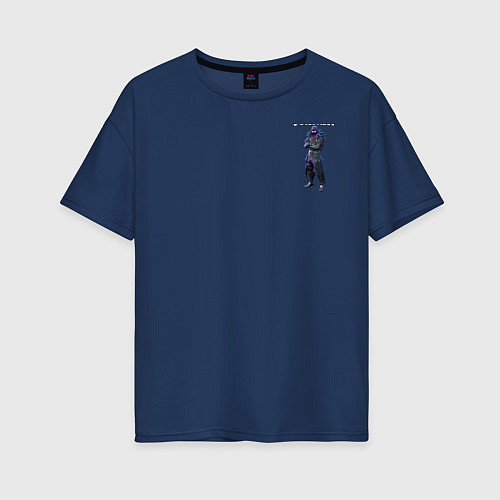 Женская футболка оверсайз FORTNITE RAVEN / Тёмно-синий – фото 1