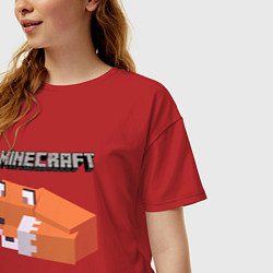 Футболка оверсайз женская MINERCRAFT, цвет: красный — фото 2