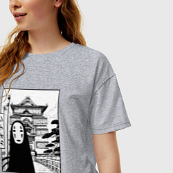Футболка оверсайз женская No-Face Spirited Away Ghibli, цвет: меланж — фото 2