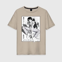 Женская футболка оверсайз Мисато Кацураги