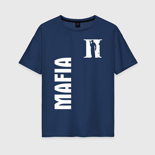 Женская футболка оверсайз MAFIA II / Тёмно-синий – фото 1