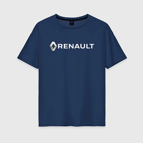 Женская футболка оверсайз RENAULT / Тёмно-синий – фото 1