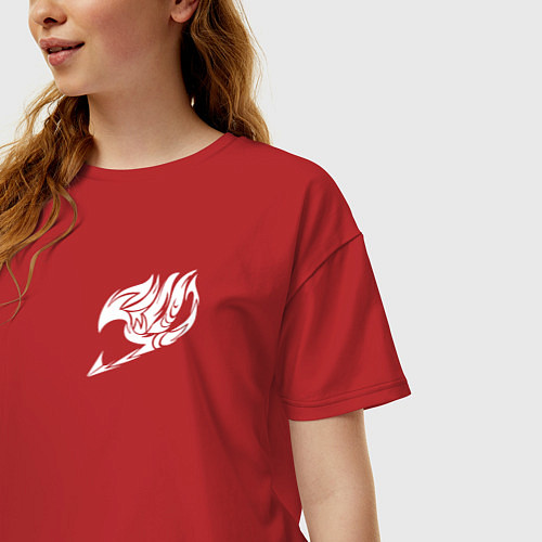 Женская футболка оверсайз FAIRY TAIL / Красный – фото 3