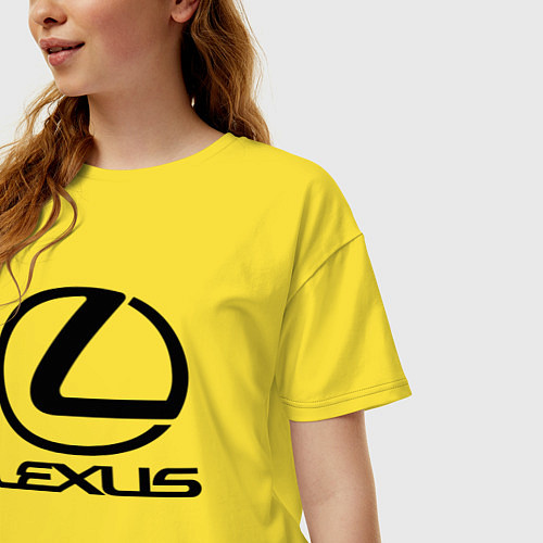 Женская футболка оверсайз LEXUS / Желтый – фото 3