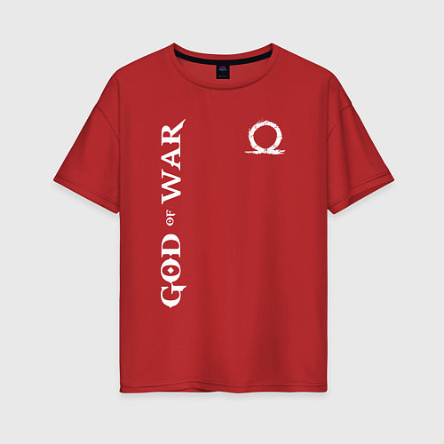 Женская футболка оверсайз GOD OF WAR / Красный – фото 1