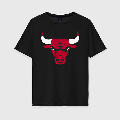 Женская футболка оверсайз Chicago Bulls / Черный – фото 1