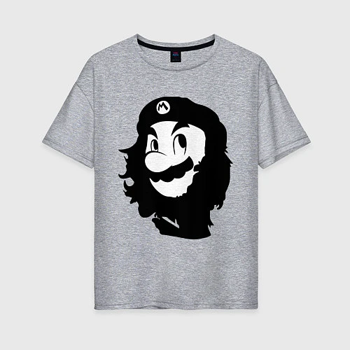 Женская футболка оверсайз Che Mario / Меланж – фото 1