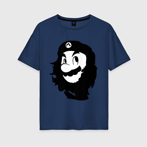 Женская футболка оверсайз Che Mario / Тёмно-синий – фото 1