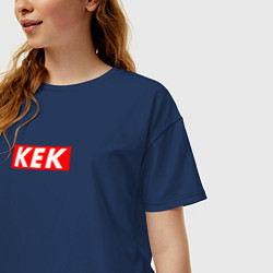 Футболка оверсайз женская KEK SUPREME STYLE, цвет: тёмно-синий — фото 2