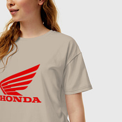 Футболка оверсайз женская HONDA, цвет: миндальный — фото 2