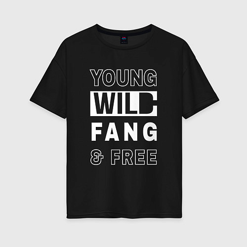 Женская футболка оверсайз Wild Fang / Черный – фото 1