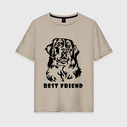 Футболка оверсайз женская BEST FRIEND Z, цвет: миндальный