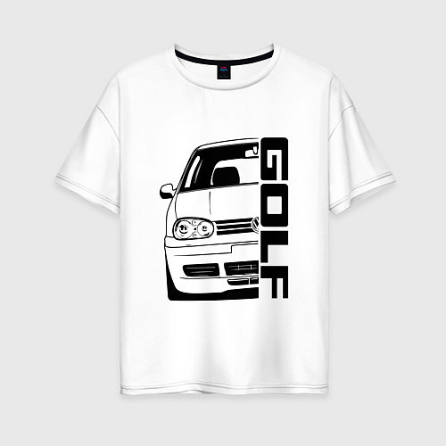 Женская футболка оверсайз Volkswagen Golf Z / Белый – фото 1