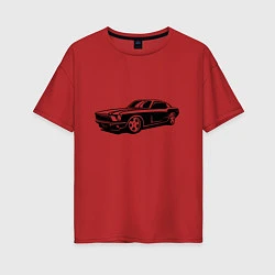 Футболка оверсайз женская Ford Mustang Z, цвет: красный