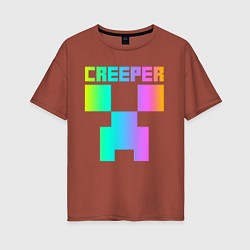 Женская футболка оверсайз MINECRAFT CREEPER