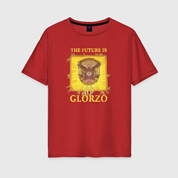 Женская футболка оверсайз Будущее - Глорзо