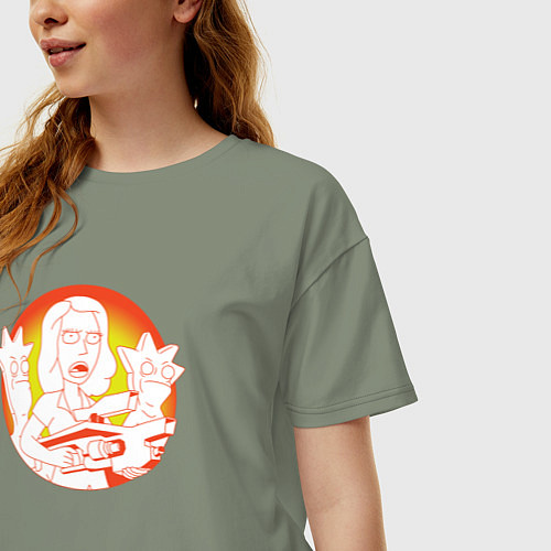 Женская футболка оверсайз Бет и глиняные дети / Авокадо – фото 3
