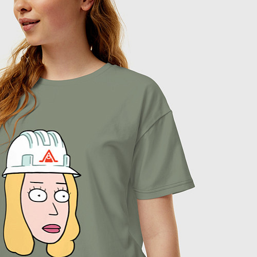 Женская футболка оверсайз Бет на планете Гея / Авокадо – фото 3