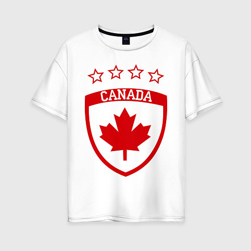 Женская футболка оверсайз Canada: 4 Stars / Белый – фото 1