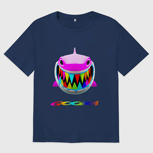 Женская футболка оверсайз 6IX9INE: GOOBA / Тёмно-синий – фото 1