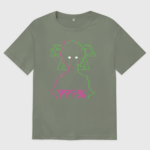 Женская футболка оверсайз Mob Psycho 100% / Авокадо – фото 1