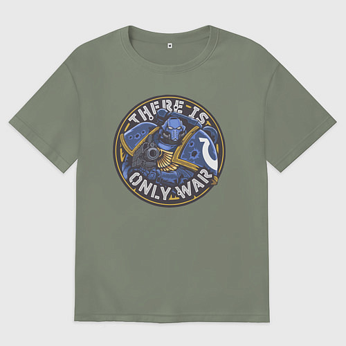 Женская футболка оверсайз There is only war арт / Авокадо – фото 1