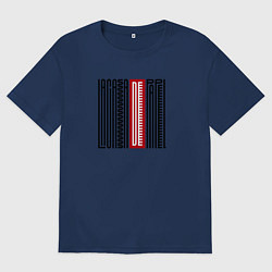 Футболка оверсайз женская БУМАЖНЫЙ ДОМ, цвет: тёмно-синий