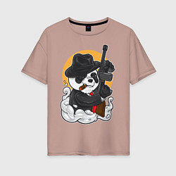 Женская футболка оверсайз Panda Gangster