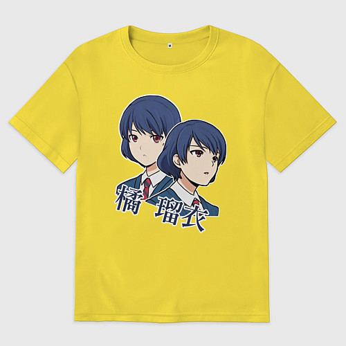 Женская футболка оверсайз Rui Tachibana / Желтый – фото 1