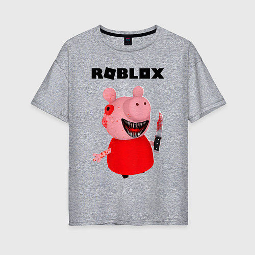 Женская футболка оверсайз ROBLOX: PIGGI / Меланж – фото 1