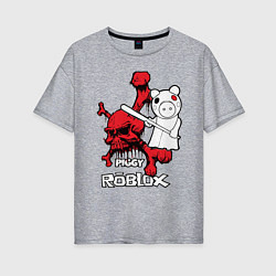 Женская футболка оверсайз Свинка Пигги из Roblox