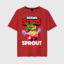 Женская футболка оверсайз SPROUT PALMEN СПРАУТ ТРОПИКИ