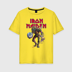 Футболка оверсайз женская Iron Maiden, цвет: желтый
