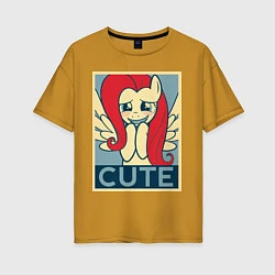 Женская футболка оверсайз Fluttershy cute