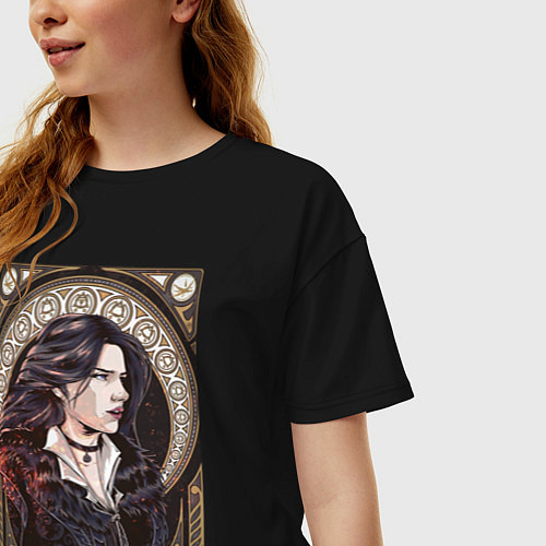 Женская футболка оверсайз The Witcher, Yennefer / Черный – фото 3