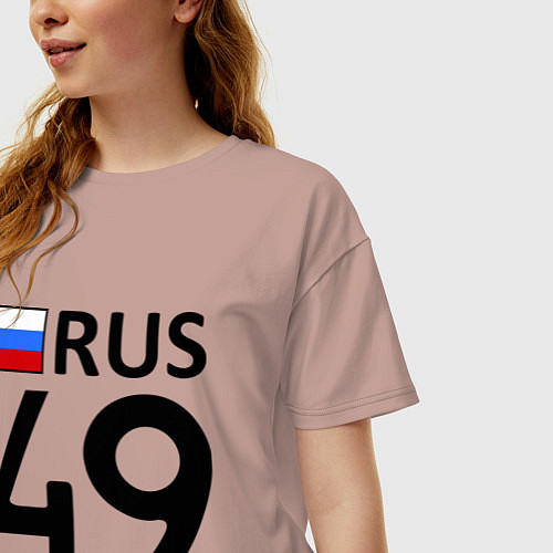 Женская футболка оверсайз RUS 49 / Пыльно-розовый – фото 3
