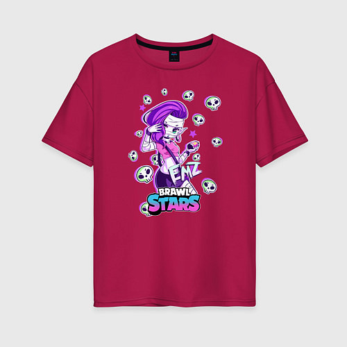 Женская футболка оверсайз Brawl STARS ЭМЗ / Маджента – фото 1