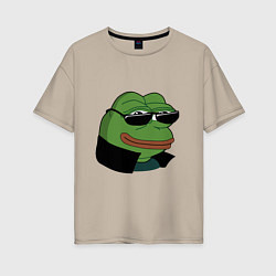 Женская футболка оверсайз Pepe в очках EZ